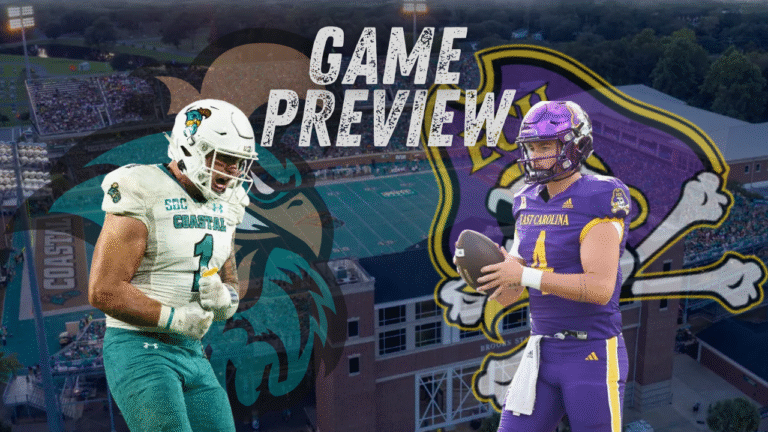 Coastal Carolina host East Carolina on the teal turf