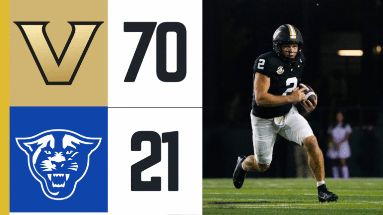 Commodores clobber Georgia State 70-21 on Saturday night