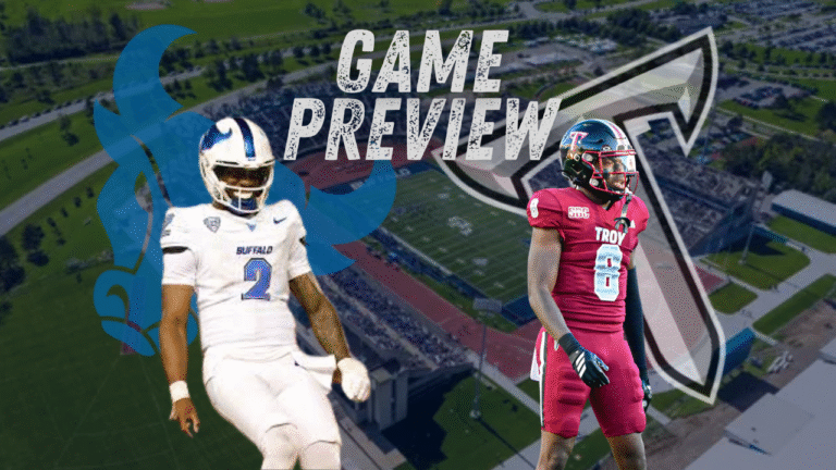 Troy travels north to face Buffalo for only the second time ever