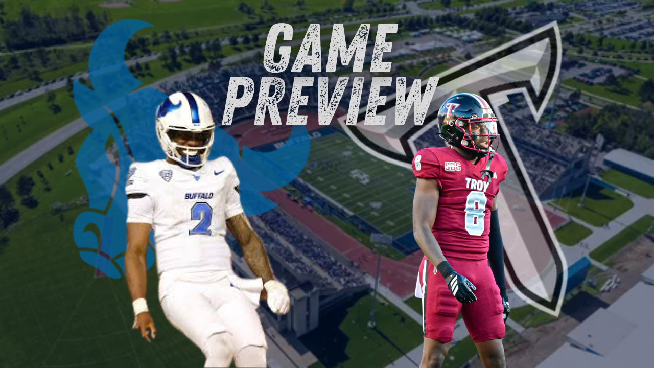 Troy travels north to face Buffalo for only the second time ever