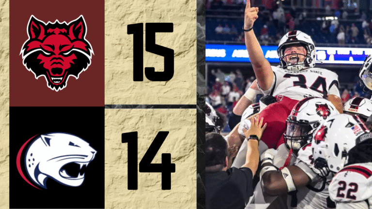 Arkansas State defeats South Alabama on a game winning field goal by Clune Van Andel