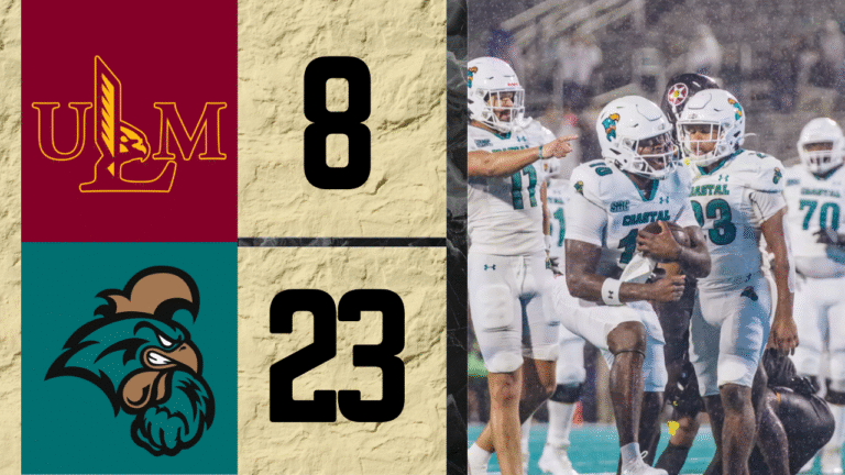 Coastal Carolina proved to be too much to ULM Saturday night