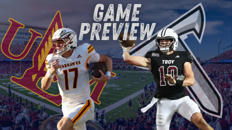 The Troy Trojans and the ULM Warhawks are two teams heading into this matchup going in two different directions