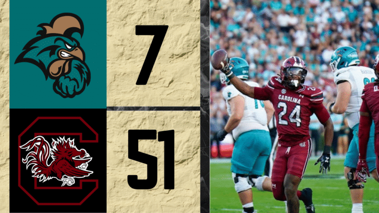 South Carolina asserted its dominance over Coastal Carolina in a one-sided game