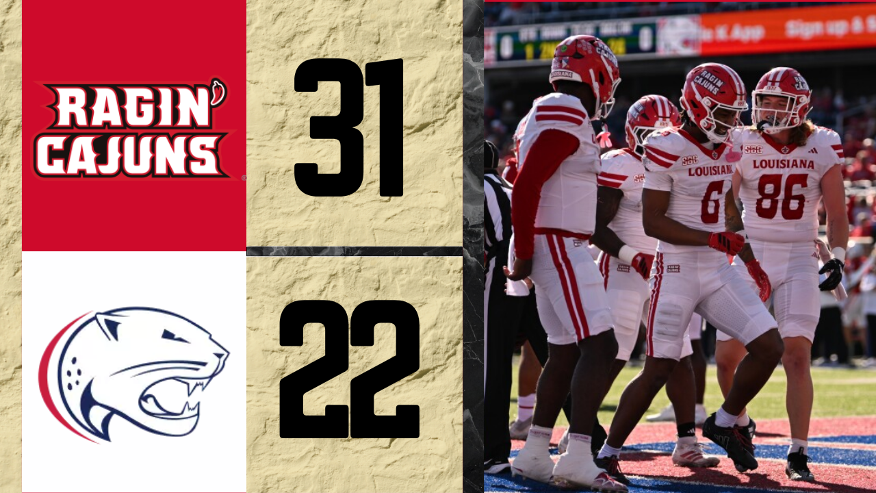 Louisiana takes down South Alabama 31-22 to keep their bowl hopes alive