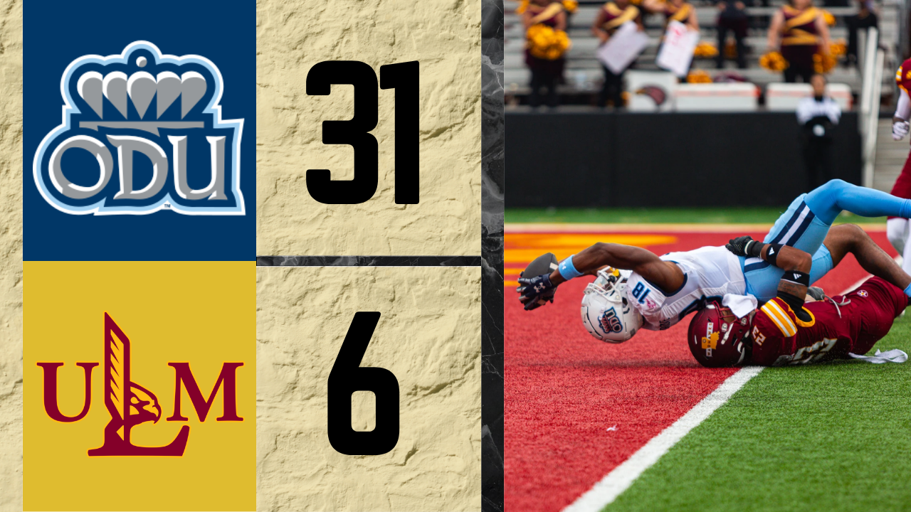 Colton Joseph led the way for ODU’s victory. Joseph was 12-22 passing for 231 yards