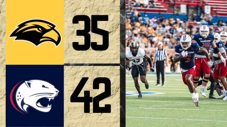 South Alabama won their second straight game upsetting Southern Miss 42-35