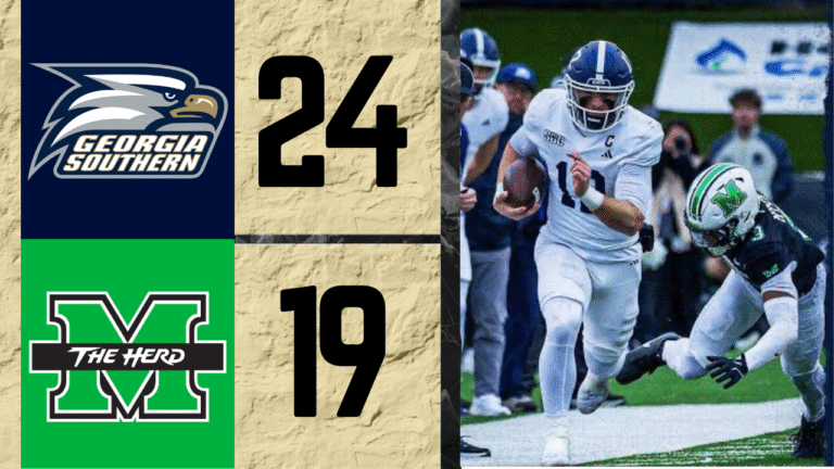 Georgia Southern ends the first season of the Tony Gibson era for Marshall, picking up a 24-19 victory