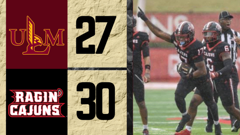 It took overtime to decide the game between the Cajuns and Warhawks