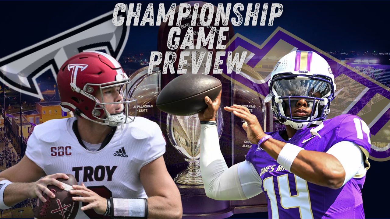 The Sun Belt championship will be up for grabs on Friday as the Troy Trojans will travel to Harrisonburg, VA, to take on the No. 25 James Madison