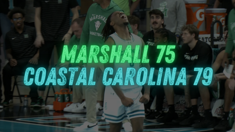 Coastal Carolina survives late push to beat Marshall 79-75
