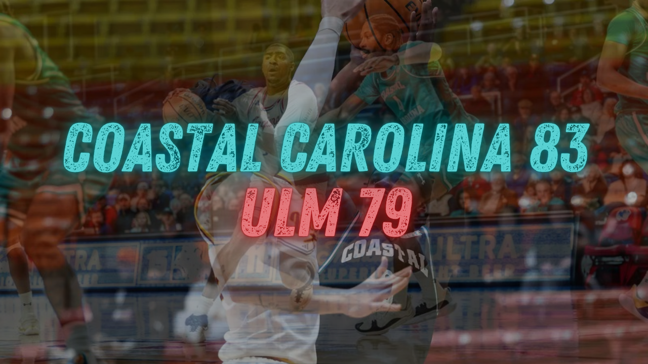 Coastal Carolina Holds Off ULM for 83-79 Road Victory