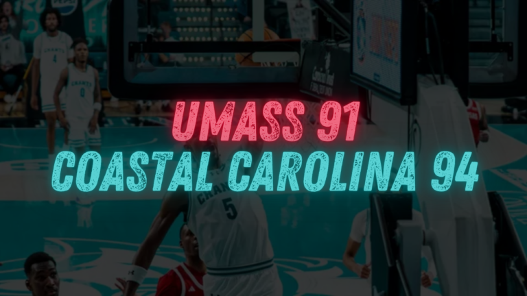 Coastal Carolina defeats UMass in triple-overtime classic