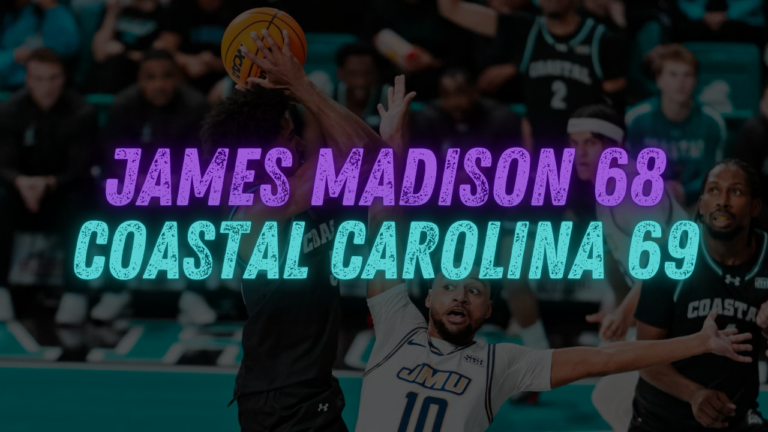 Coastal Carolina Defeats James Madison at the Last Second in Regular Season Finale