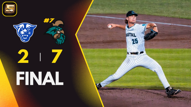 Coastal Carolina's Schnall Tossed in 7-2 Series-Clinching Win Over Georgia State